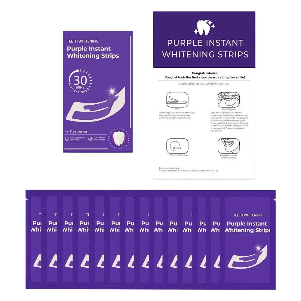 V34 Purple Teeth Whitening Strips