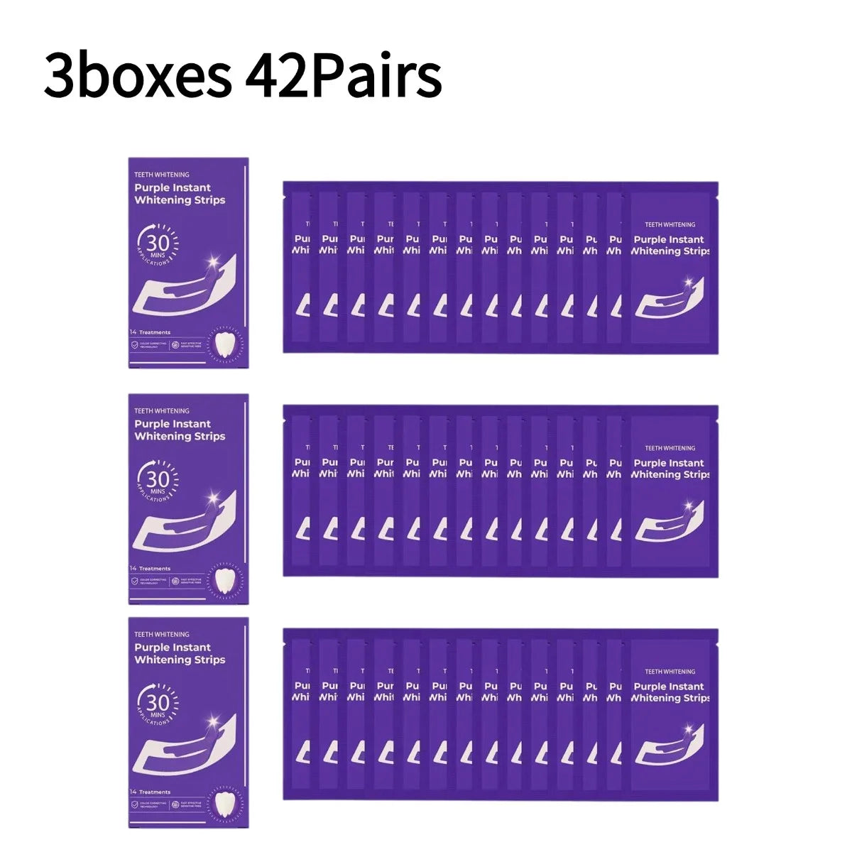 V34 Purple Teeth Whitening Strips