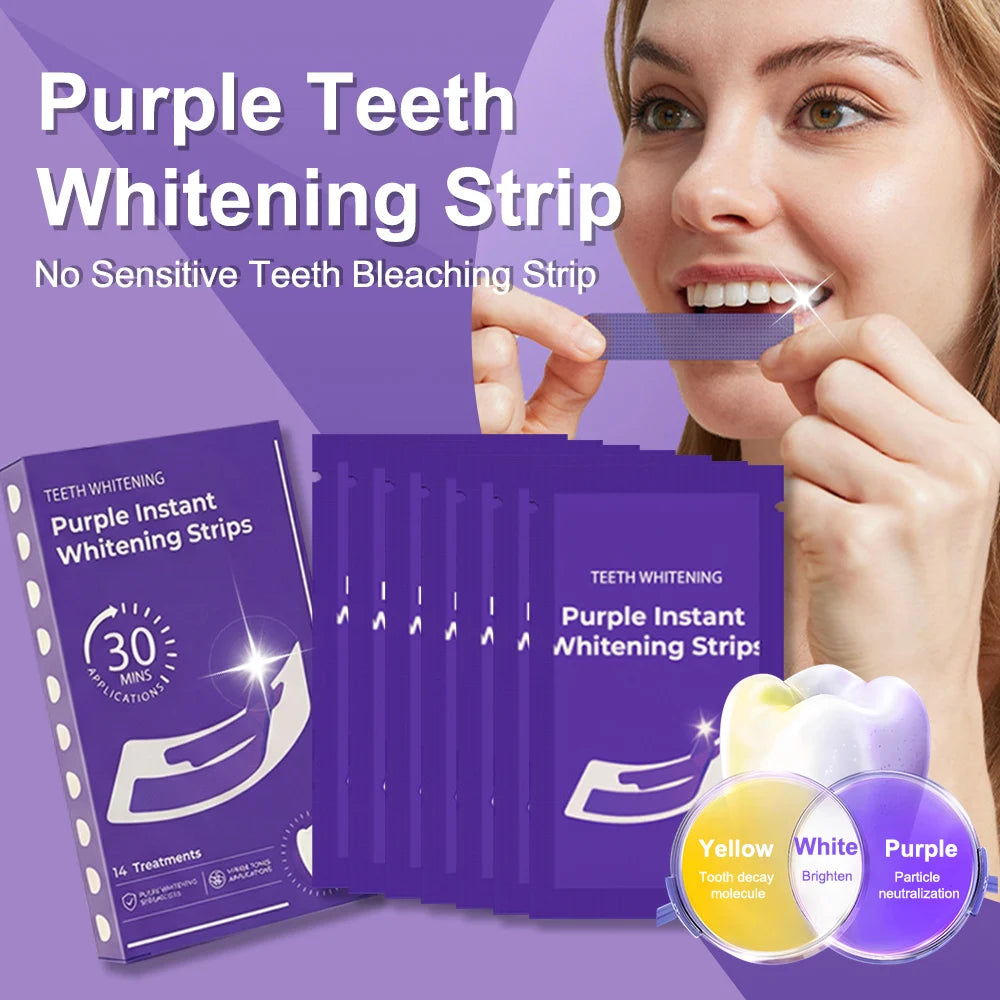 Purple Teeth Whitening Strips